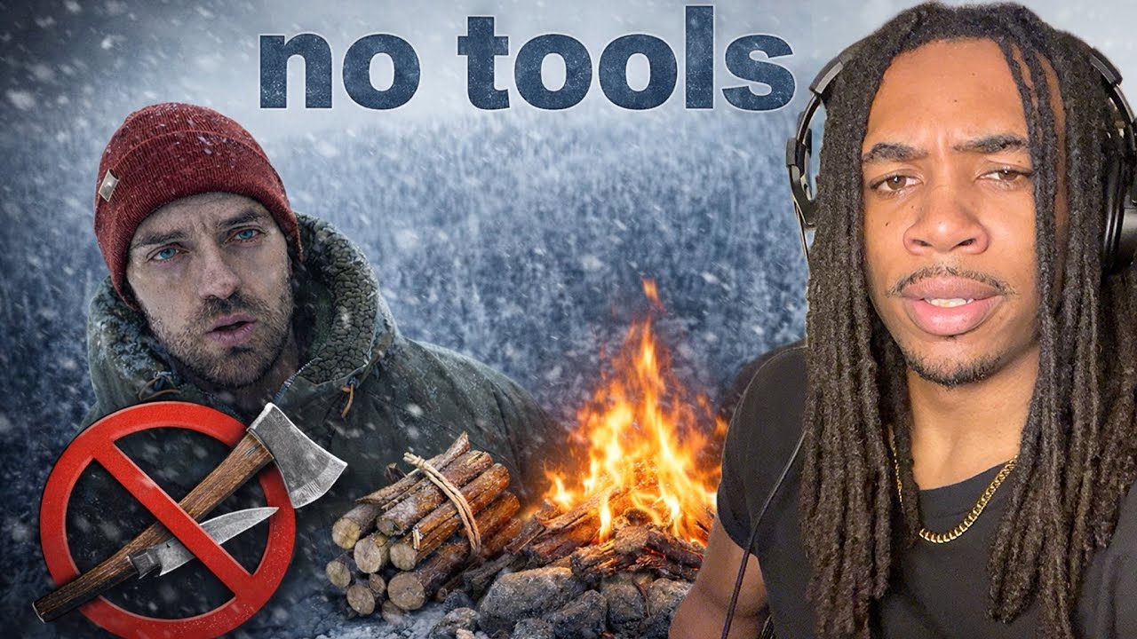 He Survived with NO TOOLS?! | -16 Solo Winter Survival