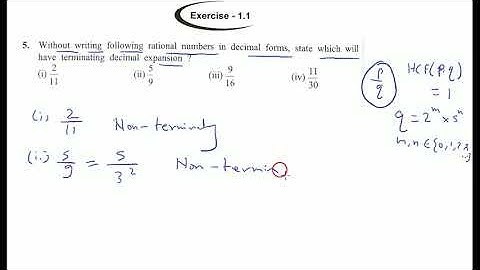 Without writing following rational numbers in decimal forms, state which will have terminating decim