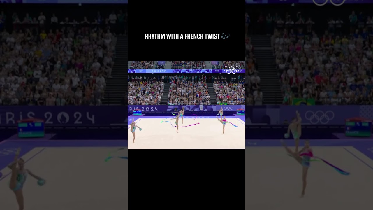 Team France's memorable ribbon and ball routine at #Paris2024. 🎀 #Olympics #RhythmicGymnastics