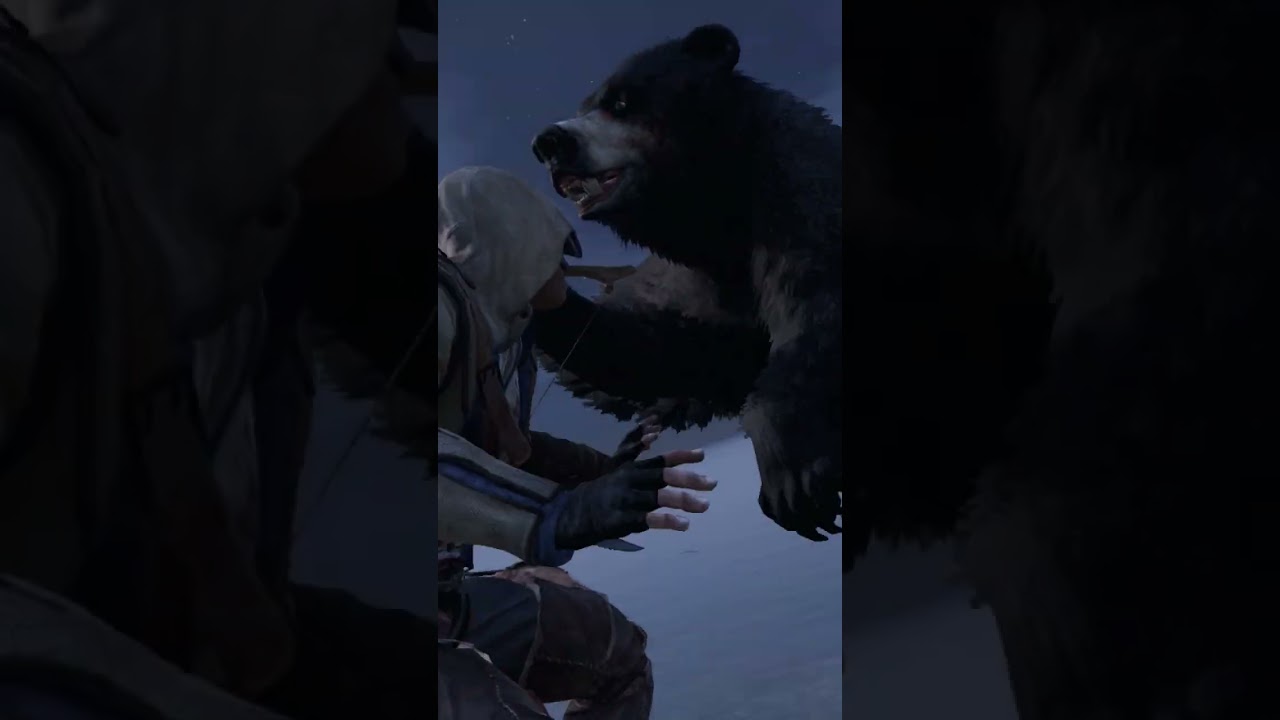 Connor fighting with a Bear 🐻 .. Assassin's creed 3 remastered 