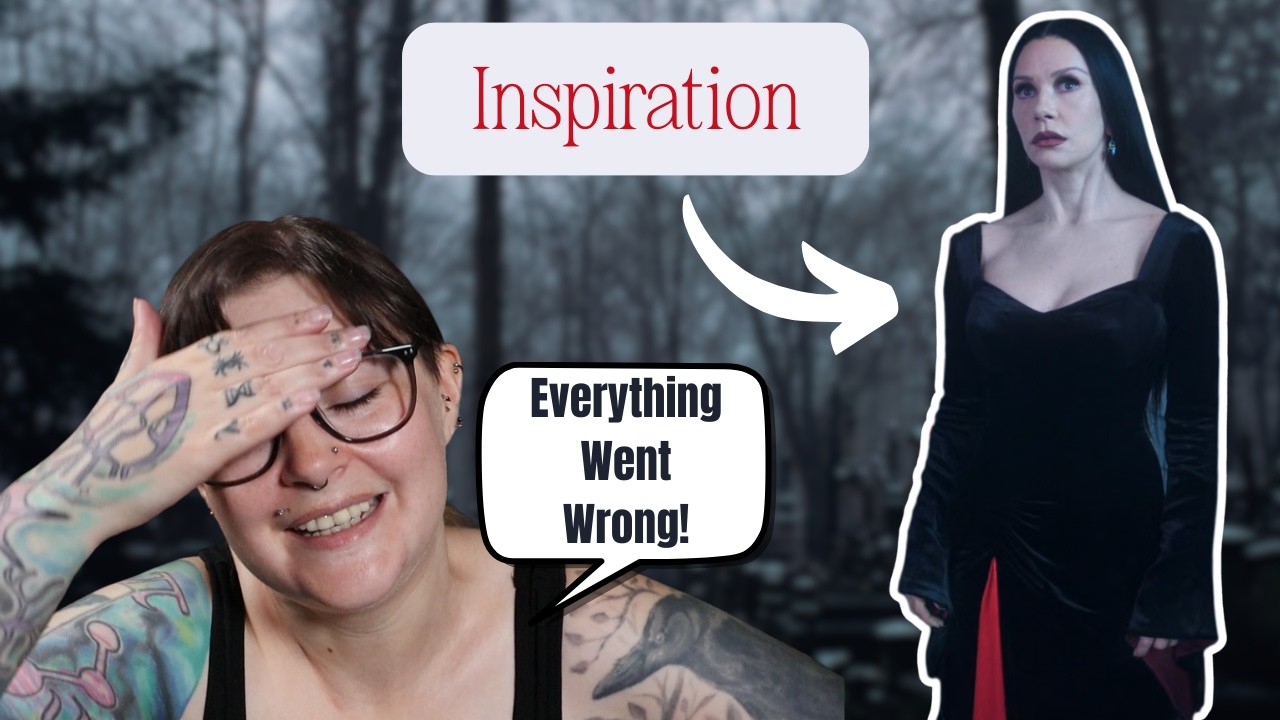 Sewing Morticia Addams' Velvet Dress | Wednesday Season 2 Costume Build 