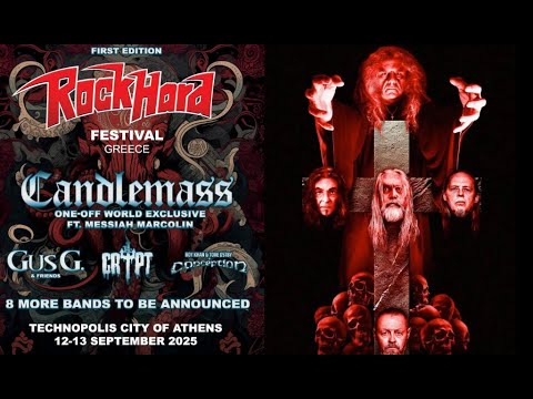 CANDLEMASS one-off exclusive! w/ ex-vocalist Messiah Marcolin set for Rock Hard Festival Greece!