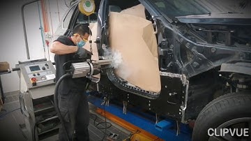 c t r 12000  Spot Welding  bmw  X5 chong body repair #bmwrepair   #bmwX5   #BMW