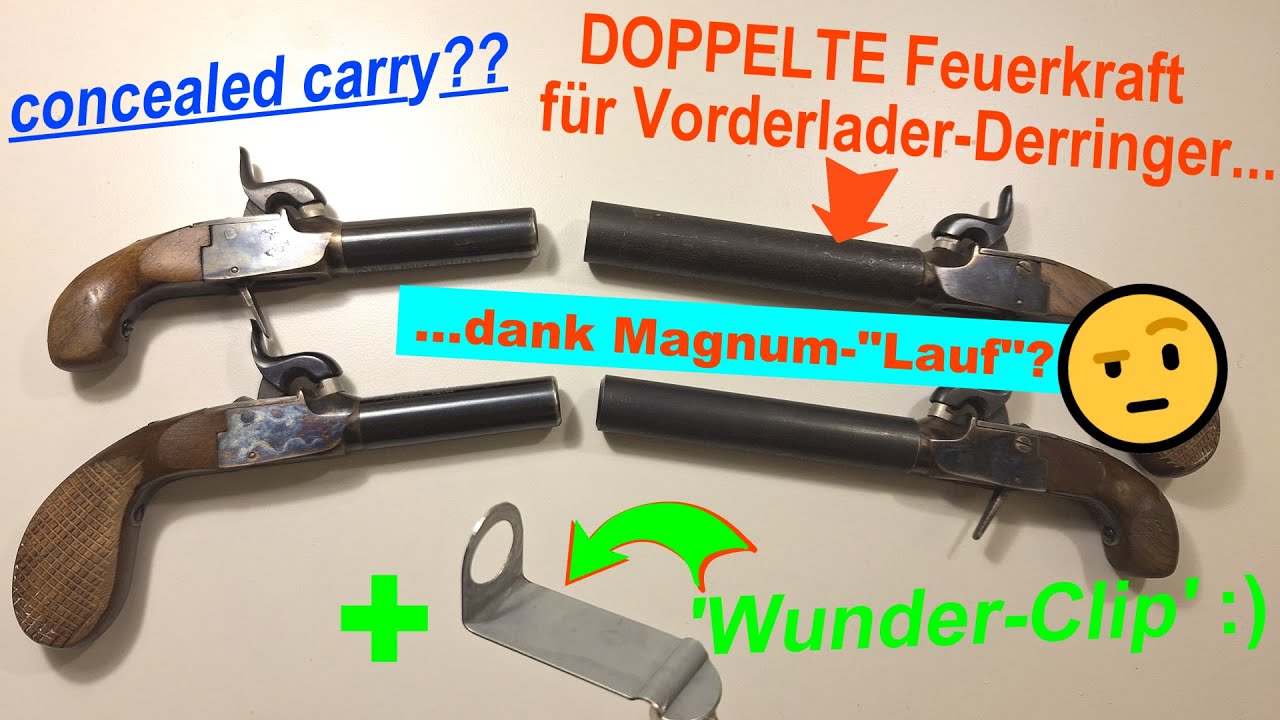 DTLM Knarri 04 Taschenpistole Liegi Derringer: doppelte Feuerkraft & theoretisches verdecktes Führen