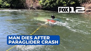 Eugene man dies after paraglider crash into Willamette River near Corvallis