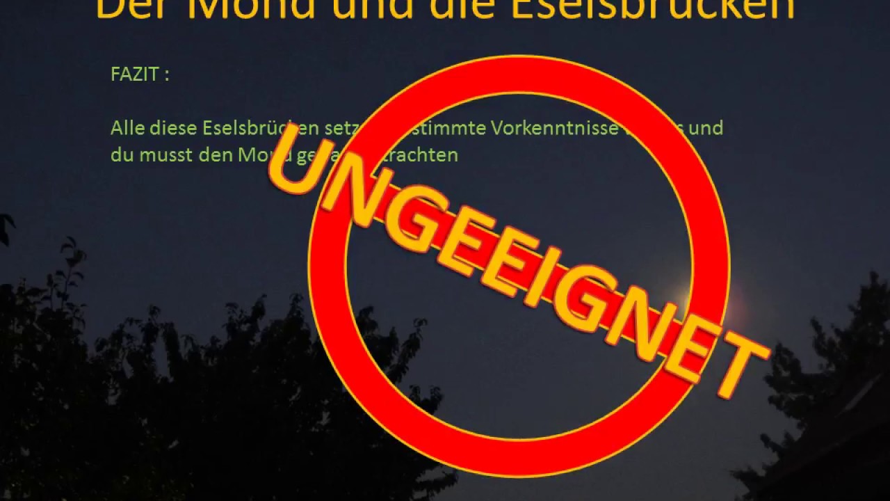 Die Mondphasen  und die beste Eselsbrücke