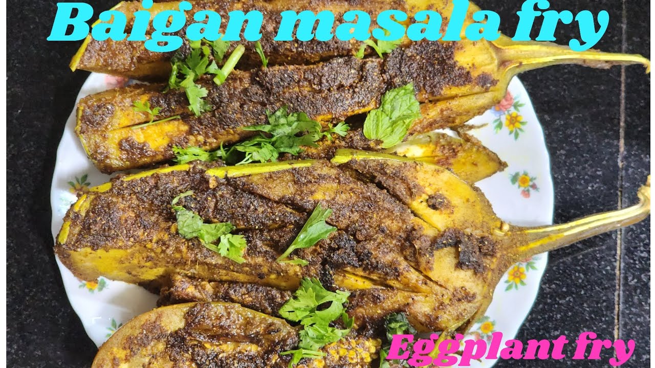 Tasty and simple Baigan masala fryEggplant fryBaigan fryEggplant fry
