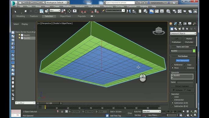 How to part an object 3ds max - YouTube