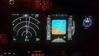 Boeing 737 45 degrees Angle of Bank (AOB) turn with angle of bank warning to the left at 5000FT