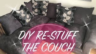 HOW TO RESTUFF COUCH CUSHIONS, DIY 2O21