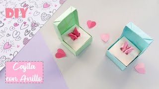 DIY 💗 - Como hacer una CAJITA con Anillo / Manualidad para regalar /  BOX with Ring / Lindas 🥰