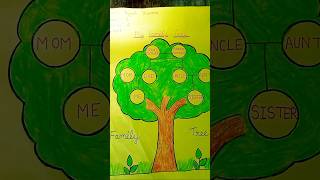 Family tree project 🌲 || my family tree drawing #easydrawing #artandcraft #craft #painting #drawing