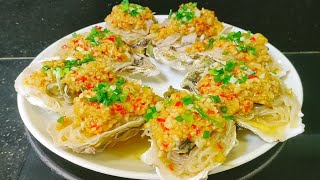 蒜蓉粉丝蒸生蚝这样做最好吃，鲜香入味，口感顺滑，营养又滋补，学会了你也是大厨！