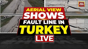 Fault Line In Turkey LIVE Video: Drone Footage Shows Large Fault line | Death Toll Crosses 41K