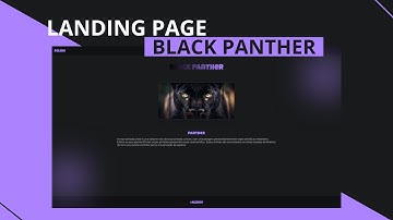 LANDING PAGE COM HTML E CSS | BLACK PANTHER | FLEX-BOX