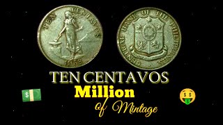 TEN CENTAVOS 1958-1966 VALUE/HALAGA ! ALAMIN SA DULO NG VIDEO NA ITO!