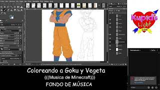 Coloreando a Goku en vivo