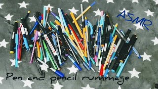 ASMR pen and pencil rummage