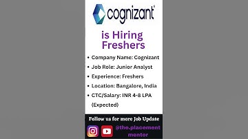 Cognizant Mass Hiring 2025 🚨