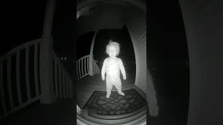 Caught on Camera: Toddler Walking Outside at Midnight 😨 creepy vibes | #baby #shorts