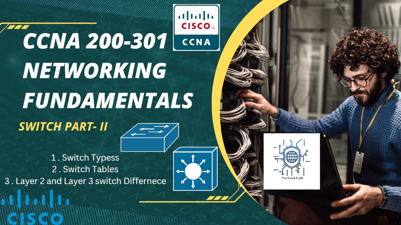 Free CCNA 200-301 Full Course Part 2 Networking Fundamentals Switches ...