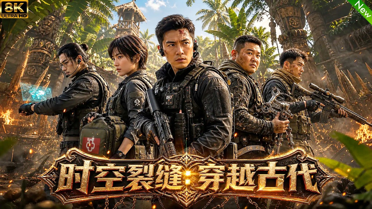 新劇上線！特殊小隊意外墜入時空隧道，穿越到了古代，直接上演現代和古代的文化衝突！ #aivideo #穿越 — Transcript
