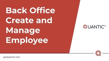 Quantic POS - Create and Manage Employee