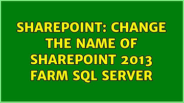 Sharepoint: Change the name of SharePoint 2013 Farm SQL server (2 Solutions!!)