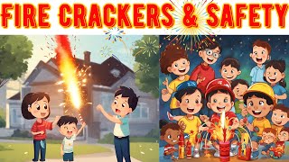 Fire Crackers & Safety Precautions for Kids| Children| Toddlers| Educational | Learning| Play Safe