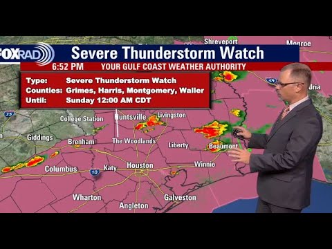 Houston weather today: Severe thunderstorm warning issued, hail ...