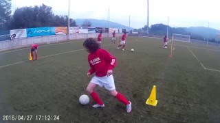 Soccer drill - body feint - change direction - u12 players