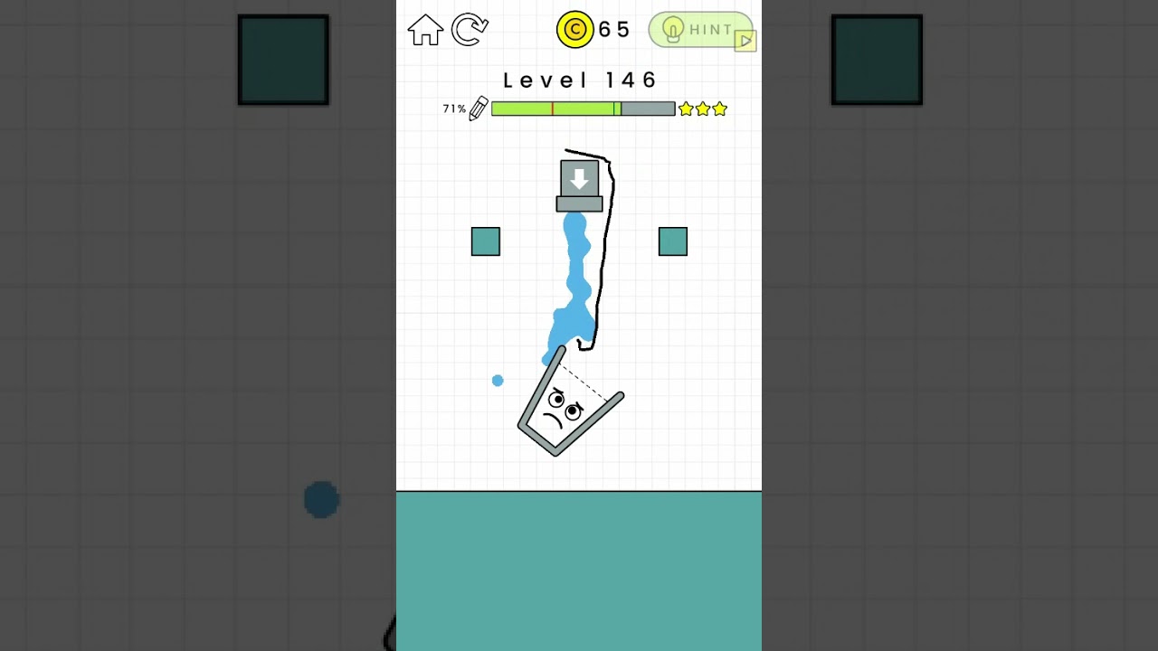 Happy Glass - Level 146. Three Stars Solution. Gameplay Walkthrough