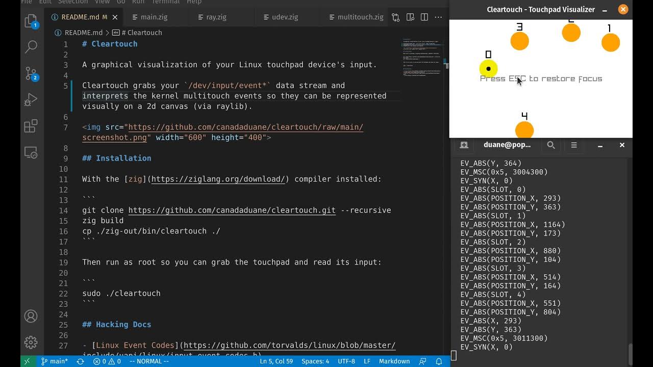 Linux Touchpad Visualization Cleartouch YouTube