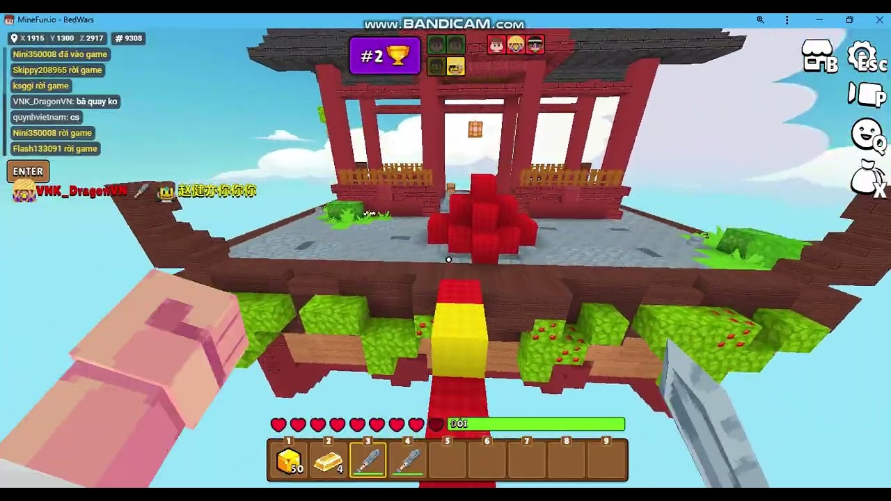 Minefun.io Bedwar with VNK_Dragonn