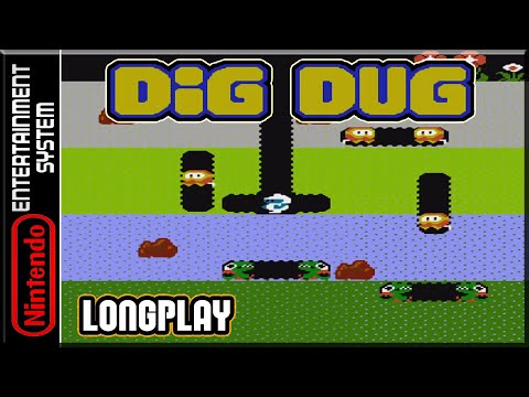 Dig Dug - Full Game 100% Walkthrough | Longplay - NES