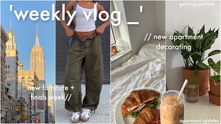 weekly vlog | settling into my new nyc apartment 🏡, bedroom transformation & finals week