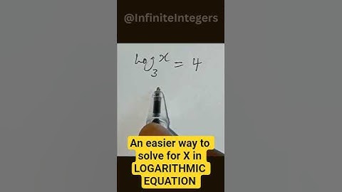 Solving Logarithmic Equations Step by Step #shorts  #logarithmicequations #algebra
