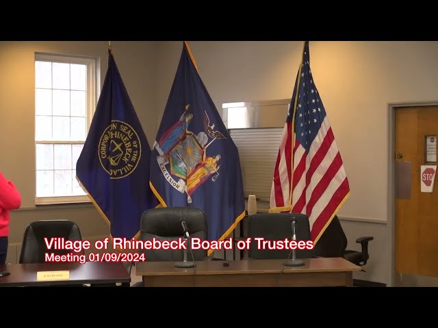 Village of Rhinebeck Board of Trustees Meeting 01/23/2024