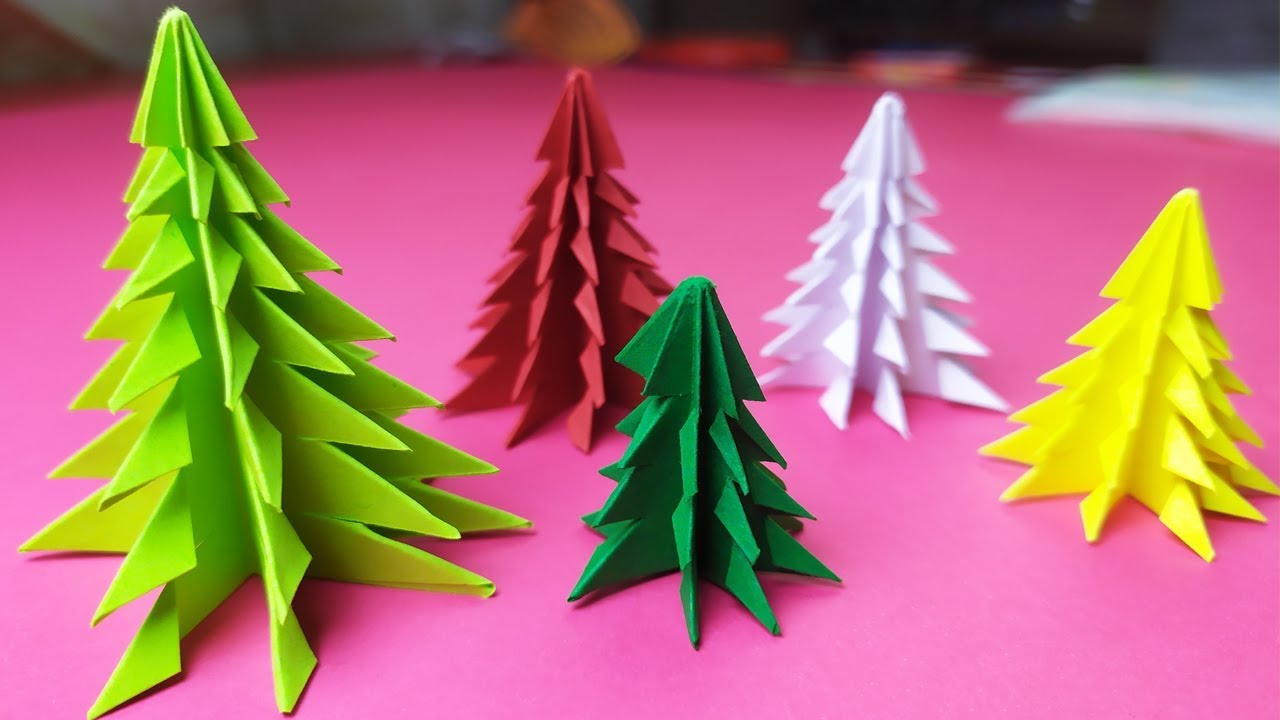ARBOLITO NAVIDEÑO 3D / 3D Paper Christmas Tree PAPIROFLEXIA ARBOL DE