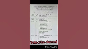 😃😃jiwaji, b.a first year time table 2022 #b.a.time.table#😃