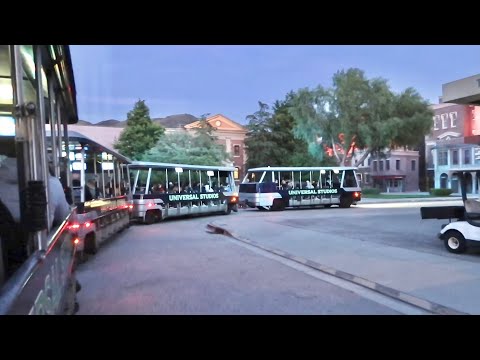 Universal Studios Hollywood AFTER DARK Backlot Tram Tour Is Awesome - Night Time RideThru Movie Sets