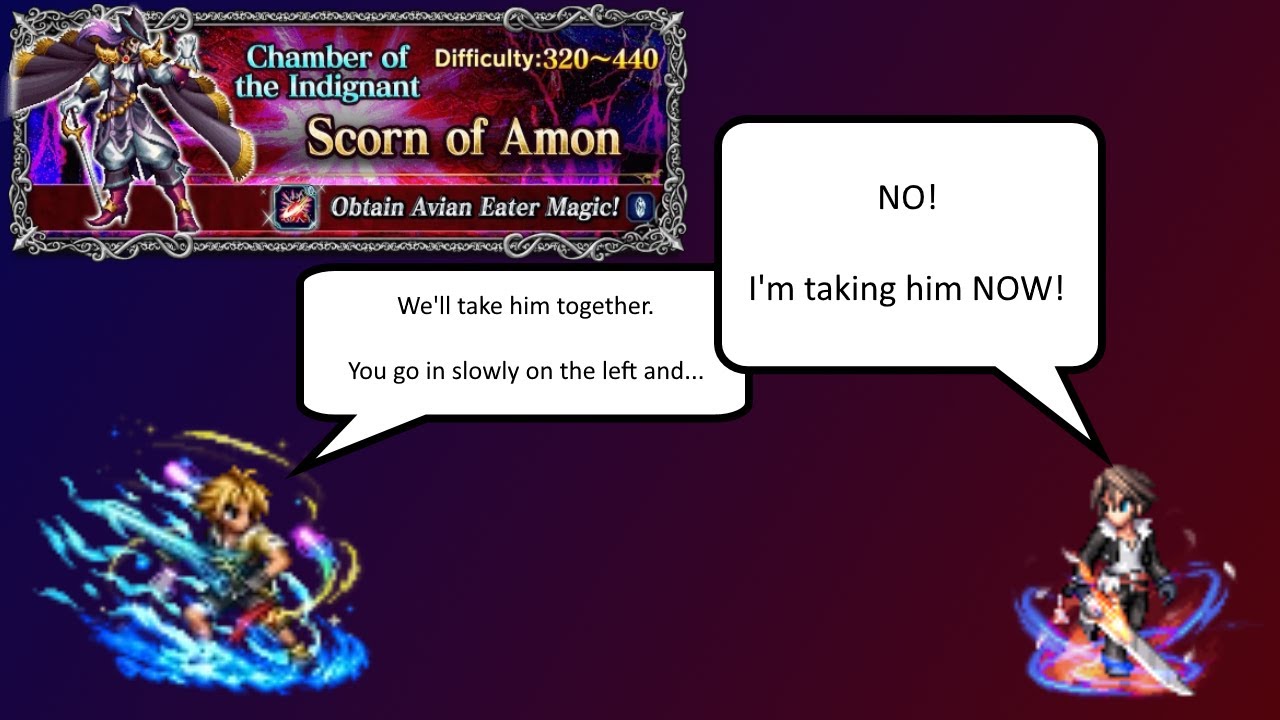 FFBE - Scorn of Amon  ADV - No reflect Ring, Squall/Tidus Clear