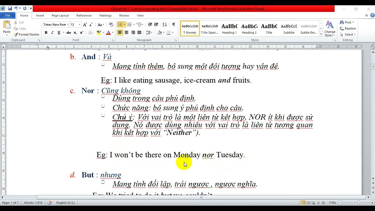 Bài 81. Lý thuyết liên từ (Conjunctions) - Phần 1 | Tiếng Anh thầy Minh