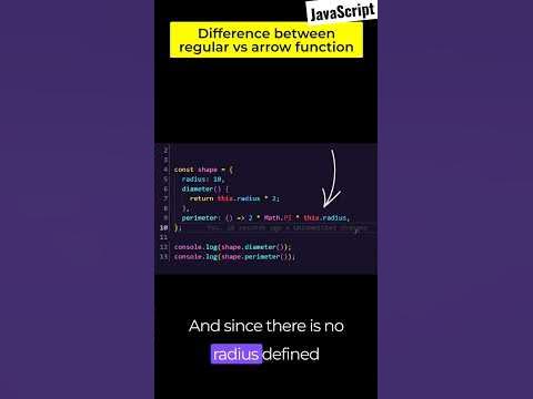 Difference Between Regular Function And Arrow Function #html #css # ...