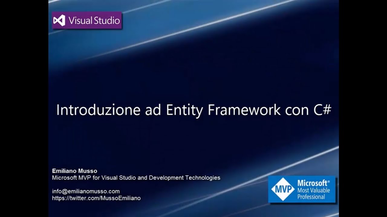 Introduzione ad Entity Framework con C# - YouTube