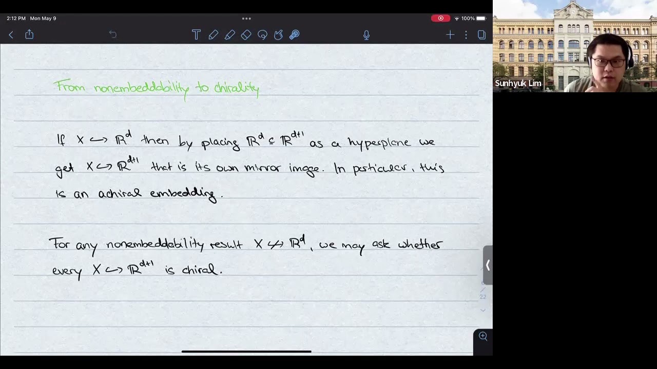 Florian Frick (5/9/22): Chirality and quantifying embeddability