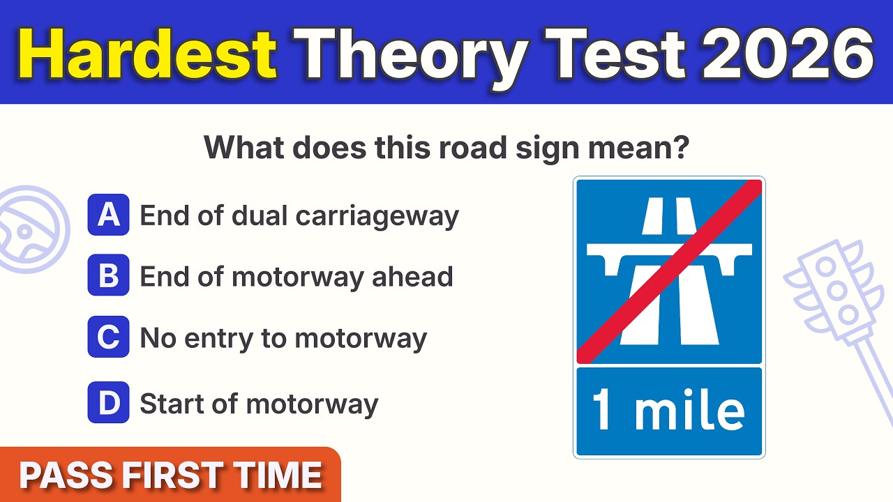 Theory Test 2026 UK | DVSA Official Theory Test Hardest UPDATED ...