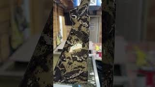 Digital camo pattern hydrodipped onto gun stock #satisfying #music #countrymusic #huntinggear #diy