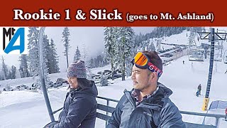 Rookie 1 & Slick: goes to Mt. Ashland. Snowboarding in Mt. Ashland, Oregon.