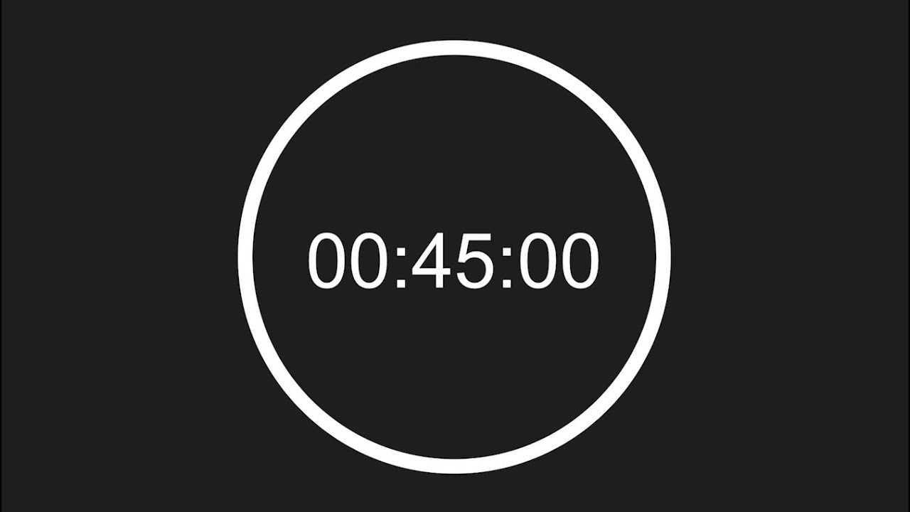 ⏰ 45 Minute Timer with Circular Progress Bar: Stay Focused with End ...